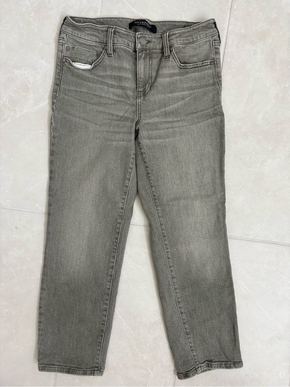 Levi's Women's Light Gray Straight-Leg Jeans